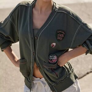 Anthropologie Daily Practice Park Pass Oversized Cardigan Sweatshirt Medium